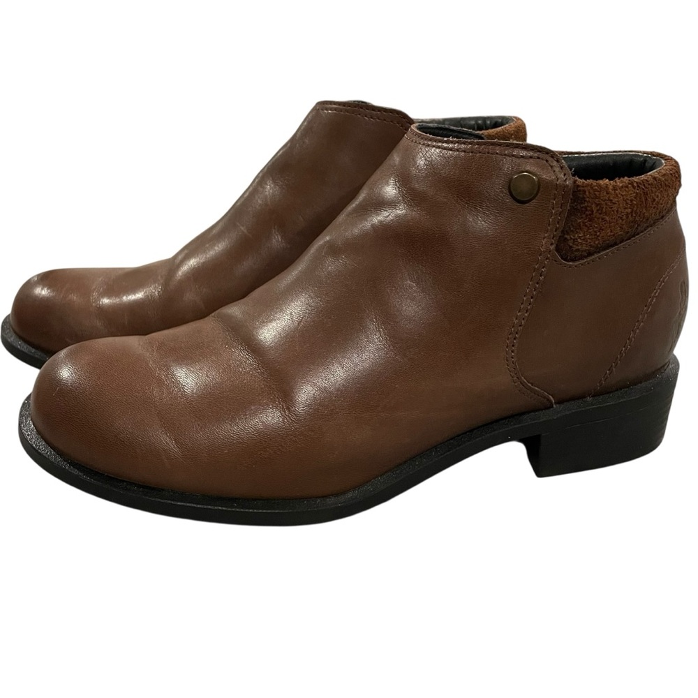 SAS Bethany Mahogany Brown Ankle Boot Size 7W
